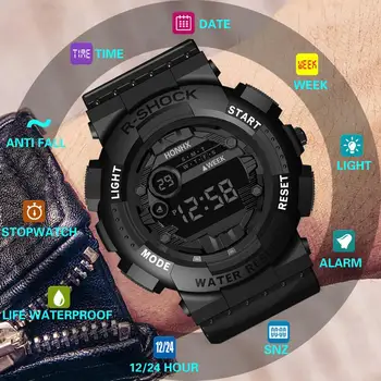 HONHX Sporto Laikrodžiai Moterims Ir Vyrams, Skaitmeniniai laikrodžiai LED Dienos, Lauko Elektroninių Laikrodžių Mados Daugiafunkcį Prekės Viršų reloj mujer