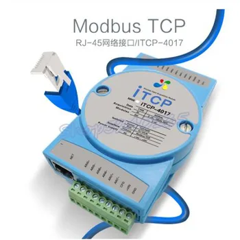ITCP-4017 8-channel 4-20mA prie Eterneto Modbus TCP analoginis 8AI 2DO tinklo įsigijimo modulis