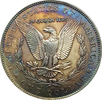Jungtinių Amerikos valstijų 1891 CC Morgan Vienas Doleris JAV Moneta Laisvė Cupronickel Sidabro Padengtą Dievu Mes tikime, Kopijuoti Monetos