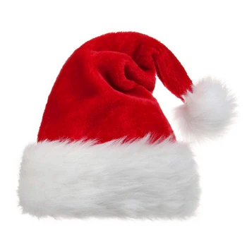 Kalėdų Bžūp Storio Ultra Minkštas Pliušinis Mielas Santa Claus Fancy Dress Skrybėlę Kalėdų Kepurės Tinka Ir Suaugusiems, Ir Vaikams