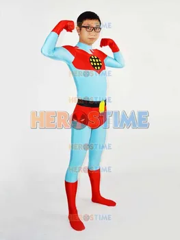 Kapitonas Planeta kostiumas raudona ir mėlyna su Planeteers supermeno kostiumas Kapitonas Planeta Kostiumas gamyklos didmeninės