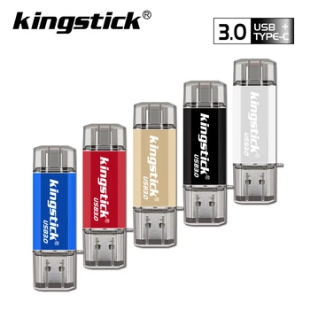Kingstick c tipo USB 3.0 Flash Drive PenDrive Maža 4gb 8gb 16GB 32gb 64gb Pen Ratai U Stick 128gbU Diską, Atminties kortelę memory Stick maža Dovana