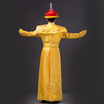 Kinijos Berniukų, Vyrų Imperatorius Dragon Skraiste Suknelė, Kostiumas Apranga Hanfu Senovės Čing Dinastijos Imperatorius Princas Kostiumai Vaikams