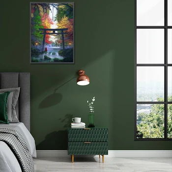 Kraštovaizdžio aliejaus tapybai sielovados vėjo kalnų miškų meno drobė, tapyba kambarį koridoriaus office home sienų apdaila