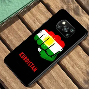 Kurdistano Vėliava Xiaomi Redmi K30 K30S Mi 10T Lite Pro Poco X3 NFC X2 M3 M2 F2 Pro C3 F1 Soft Black Telefono dėklas