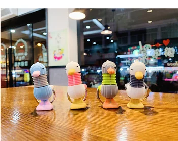 Kūrybinės Animacijos Duck Key Chain Pakabukas PVC Lėlės Maža Dovana Degalinėse Antis Gyvūnų, Kabamųjų