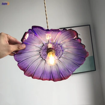 Kūrybos Stiklo Gėlių LED Sieniniai šviestuvai Su Jungikliu Šiuolaikinės Šiaurės šalių Hanglamp Įrenginiai Loft Dekoro Kambarį Šviestuvas Suspendu