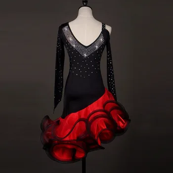 Lady Aprangos lotynų Šokių Scenos Kostiumai Tuščiaviduriai Šokių Suknelė Moterims salė, tango Dancewear Valsas, šokių suknelė