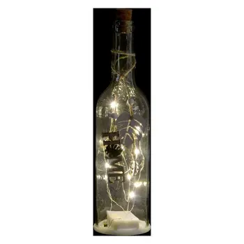 LED Butelis Dekodonia Medienos Kristalų Virvę Atogrąžų (7 x 30 cm) (2 vnt.)