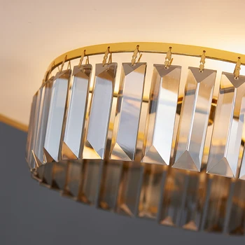 LED Postmodernaus Turas Aukso Nerūdijančio Plieno Kristalų Liustra Apšvietimo Blizgesio Pakabos Šviestuvas Lampen Už Valgomasis Kambarys