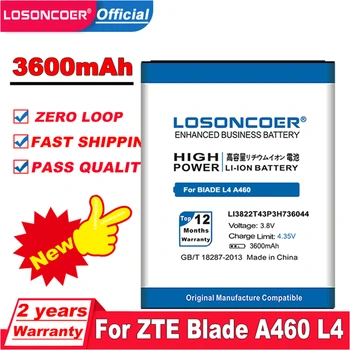 LOSONCOER 3600mAh LI3822T43P3H736044 Skirtas ZTE Blade L4 A460 Baterija+Sekimo Numerį