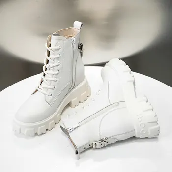 Mados Rudens-Žiemos Laukinių Storio Apačioje Auliukiniai suvarstomi batai Ponios Sexy išlaikyti šiltas neslidus pleištai platforma sniego batai B23-20