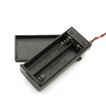 MasterFire 500pcs/daug Juodo Plastiko 2 x AAA Baterijos Laikymo Dėžutė Atveju 2 Slots 