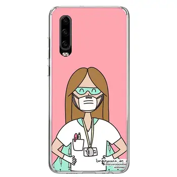 Medicinos Slaugytoja Juokinga Gydytojas Padengti Telefoną Atveju Huawei P40 30 P20 Mate 30 20 10 Pro P10 Lite P Smart Z + 2019 Coque 