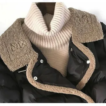 Medvilnė-paminkštintas drabužius moterų žiemos drabužių korėjos atsitiktinis palaidų žemyn kamšalu striukės sutirštės šiluma trumpas kamšalu striukė