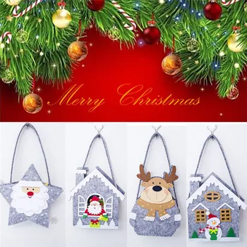 Mielas Kalėdų Saldainių Krepšiai Vaikams Kalėdų Senelio Elnių, Sniego Modelis Kalėdos Lauke BagsHome Šalis Dekoro 2019 Naujųjų Metų Dovanos