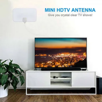 Mini HD Skaitmeninės TV Antenos Balti Antena HD TV Antenos tarpvalstybinių Skirta Patalpų Signalo Imtuvas