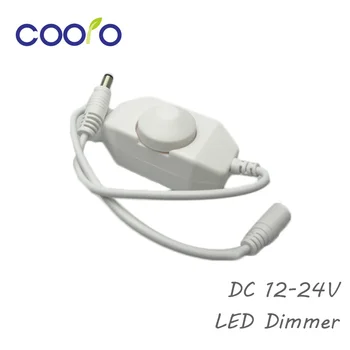 Mini LED Ryškumas Koreguoti Jungiklis Slopintuvo Reguliatorius 3528 5050 5630 Vienos Spalvos LED Juostelės Šviesa LED Dimmer, 12V,24V