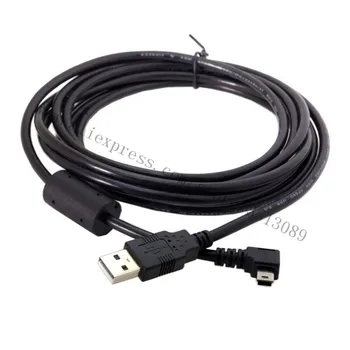 Mini USB B Tipo 5pin Male į USB 2.0 Male Duomenų Kabelis su Ferito 25cm 0.5 m, 1.8 m, 3,0 m 5,0 m Kampu į Kairę Dešinę 90 Laipsnių kampu