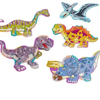 Montessori Dėlionė 3D Dinozaurai Švietimo Galvosūkiai, Vaikų Žaislai Vaikams nuo 2 iki 4 Metų, Kūdikių Žaislai, Kalėdų Dovanos, Dėlionė Žaislas