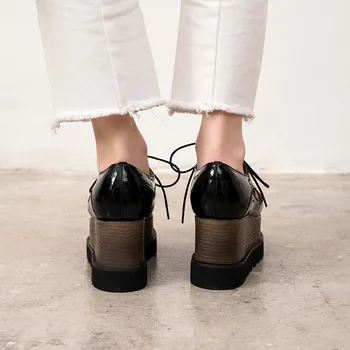 MoonMeek 2020 karšto pardavimas naujų siurblių moterų batai aikštėje kojų nėrinių natūralios odos batai platformos pleištai batai aukštakulniai batai