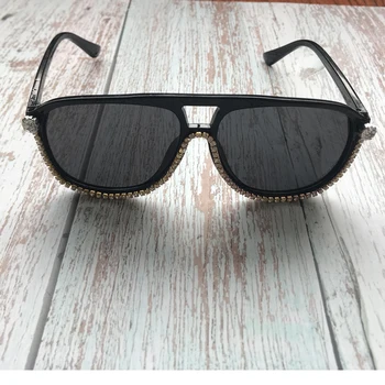 Moteriški akiniai nuo saulės prabanga spindintys deimantai, akiniai nuo saulės moterų markės dizaino mados gradientas akinius retro kelionės UV400 akiniai nuo saulės