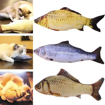 Naminių Kačių Žaisti Žuvies Formos Kramtomoji Bite Žaislas Didžiosios Dovanos Interaktyvus Žaislas Įbrėžimų