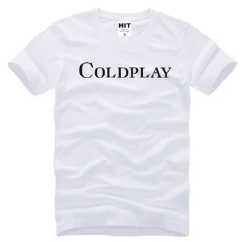 Naujas Dizainerio Roko Grupė Coldplay T Marškinėliai Vyrams Medvilnės trumpomis Rankovėmis Atspausdintas Laiškas vyrų T-shirt Mados Hip-Hop Vyrų Viršūnes Tees