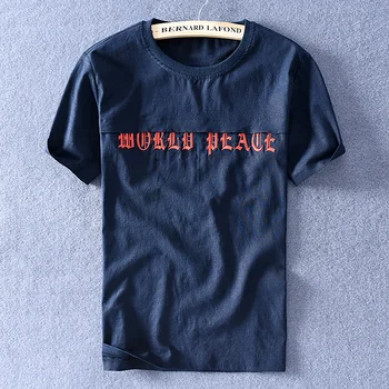Naujas dizaineris išsiuvinėti prekės ženklo marškinėliai vyrams trumpomis rankovėmis vasarą t-shirt vyrams kvėpuojantis mados t shirts vyrų apvalios kaklo viršūnes