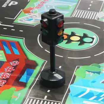 Naujas Eismo Šviesos Įspūdį Žaislas 11,5 cm Eismo Ženklams, Medinis Traukinio Sunkvežimių L4MC