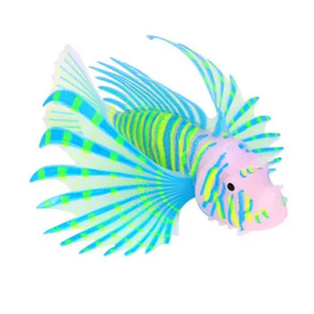 Naujas Populiarus Švytėjimas Tamsoje Dirbtinis Akvariumas Pet Lionfish Ornamentu Žuvų Bakas Medūzos Dekoro Akvariumas Lionfish Dekoras