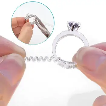 Naujas Sidabro Spalvos Stabilizatorius Prarasti Žiedo Dydis Reguliatorius 3mm Vyrų ir Moterų Žiedas