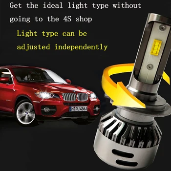 Nemokamas Pristatymas Didelės Galios 12V 55W H1 LED žibintas 8000lm Greitai pradėti Automobilį LED Žibintai H1 LED lemputė, priekinis Žibintas Gamyklos Skatinimo