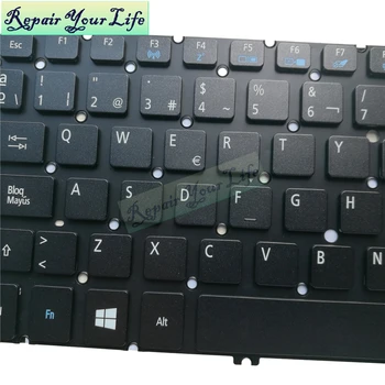 Nešiojamojo kompiuterio Klaviatūra Acer V5-571 V5-531 V5-551 SP klaviatūros ispanija Standartas su apšvietimu, AEZRPP01010 NSK-R3LBQ