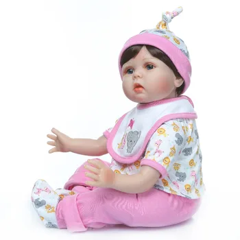 NPK Reborn Baby Tikroviška 55cm Mergina Mielas dramblys žaislas Kalėdų Dovana Pliušiniai Žaislai Vaikams Partneris Babe Bonecas atgimsta