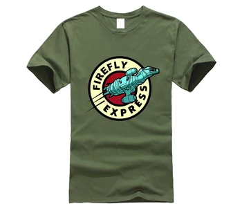 O-kaklo Harajuku Marškinėlius Vyrų Vasaros Atsitiktinis Balti Marškinėliai vyriški Firefly Erdvėlaivis Ramybės Express 