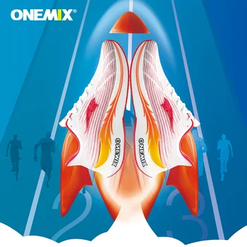 ONEMIX 2021 Sportbačiai Vyrai Veikia Batai Moterims, High-tech Šviesos Greičiu, Sportas Batai Šviežio Oro Vienintelis Juoda Lauke, Bėgiojimas