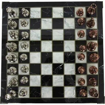 Originalus Boutique Cinko Lydinys, Akmens, Medžio 27x27 cm Pjedestalo Flanšinis Šachmatų Rinkinį