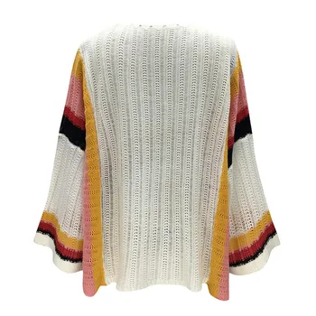 Paprasta Kratinys apvalios kaklo megztiniai moterų Atsitiktinis ilgomis rankovėmis korėjos megztinis megztinis Moterims streetwear ponios megztinis@8