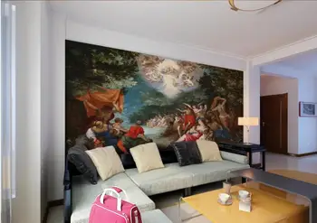 Pasirinktinius nuotraukų 3d tapetai Europos Miškų Angel Vyras fono namų dekoro kambarį 3d sienų freskomis tapetai, sienų ir 3 d