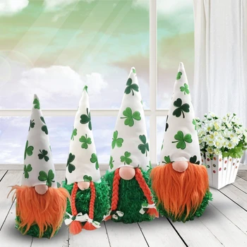 Pavasario Airijos Festiva Dieną Gnome Leprechaun Shamrock Švedijos Pliušinis Lėlės, Žaislai