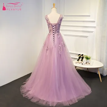 Perlinė Rožinės spalvos Dulkių Prom Dresses 2018 Seksualus Iliuzija kaklo Linijos 3D Gėlių Nėrinių vakarinę Suknelę Lady vestido de fe DQG191