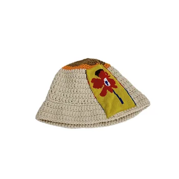 Pietų Korėja nišą dizaineris duds retro nėrimo, mezgimo skrybėlę Japonijos moterų žvejys bžūp qiu dong interneto įžymybė skrybėlę