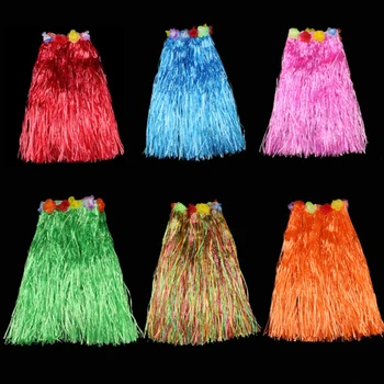 Ponios Suknelė Iki Švenčių & Šaliai Tiekia 9 Spalvų 1PC Plastiko Pluoštas Moterų Žolės Sijonai Hula Sijonas Havajų kostiumai 40CM