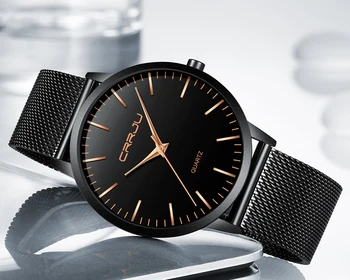 Prabangos prekės Sporto laikrodžiai vyrams iš Nerūdijančio plieno tinklelio, vyriški laikrodžiai vandeniui laikrodis Watchband natūralios odos Rankiniai laikrodžiai