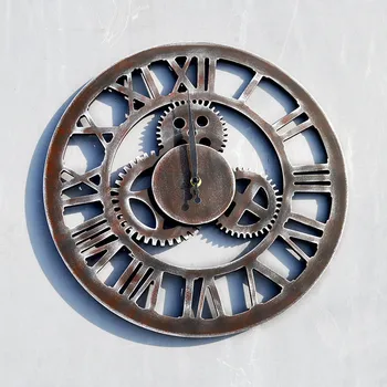 Retro Pramonės Stiliaus Namų Baro Sienų Apdailai Laikrodis Kūrybinių Įrankių Mediniai Kabinti Derliaus Silent Sieninis Laikrodis, Papuošalai