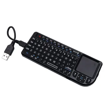 Rusų ispanų anglų Belaidė Klaviatūra 68Keys su Oro Pelė Touch Pad Lazerinė Rodyklė Tablet Nešiojamas KOMPIUTERIS Smart Tv Box
