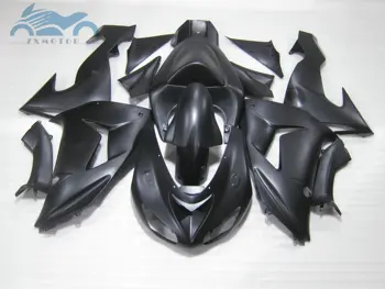 Savo užsakymą purvasargiai komplektas KAWASAKI Ninja 2006 m. 2007 m ZX 10R motociklo ABS plastiko lauktuvės dalys ZX10R 06 07 matinė juoda rinkiniai