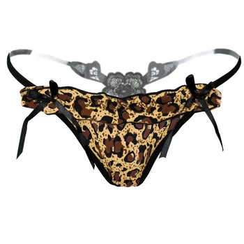 Seksualus Leopardas Spausdinti Moterų Kelnaitės Nėrinių G-string Gėlių Siuvinėjimas Thong Tuščiaviduriai Iš apatinis trikotažas, Erotinis apatinis Trikotažas Artimieji