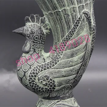 Senovės bronzos, dvylikos Kinų Zodiako vištienos Kariaujančių Valstybių puodeliai, antikvariniai daiktai, Kolekcionuojami daiktai